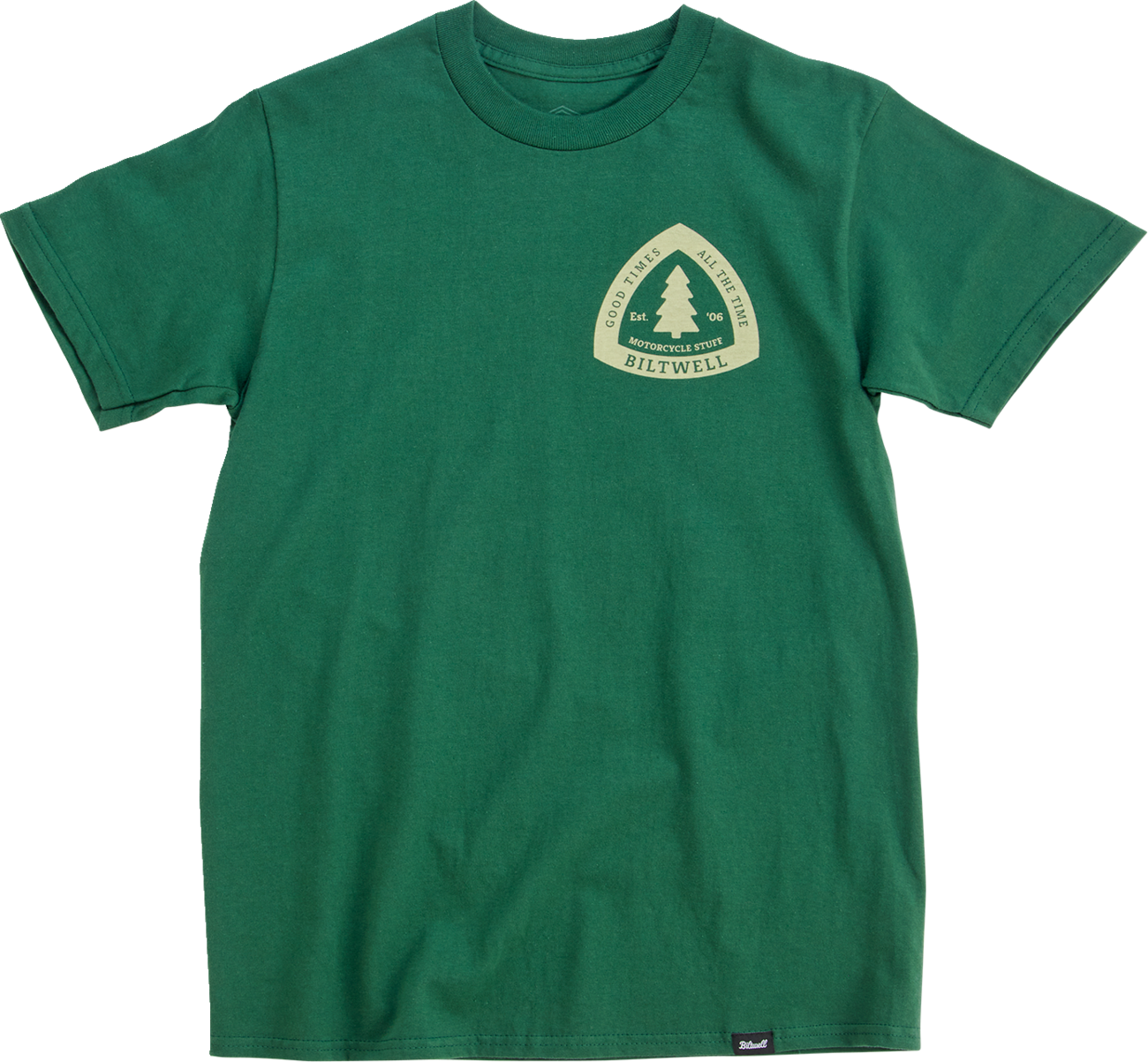 BILTWELL Good Times T-Shirt - Olive - Small 8101-075-002