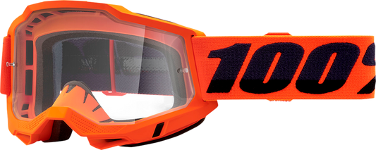 100% Accuri 2 OTG Goggles - Neon Orange - Clear 50018-00004