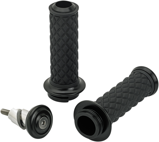 BILTWELL Grips - Alumicore - TBW - Black 6605-201-01