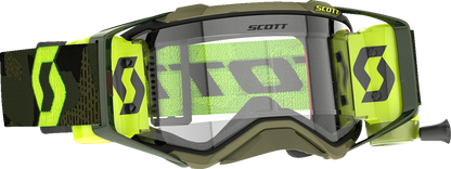 SCOTT Prospect Super WFS Goggle - Khaki Green/Neon Yellow - Clear 278595-7701113