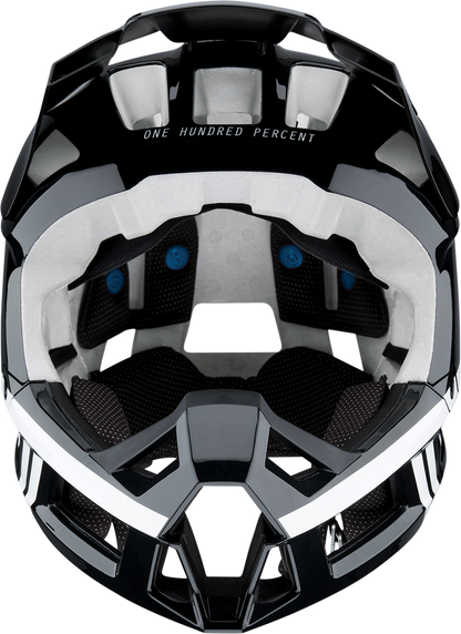 100% Trajecta Helmet - Fidlock - Black/White - Large 80003-00007