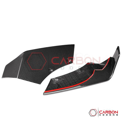 C8 Corvette Z06 / E-Ray Dry Carbon Fiber Rear Diffuser Side Splitter Blades – OEM Mount