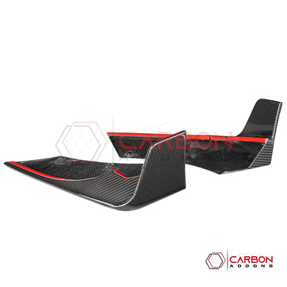 C8 Corvette Z06 / E-Ray Dry Carbon Fiber Rear Diffuser Side Splitter Blades – OEM Mount