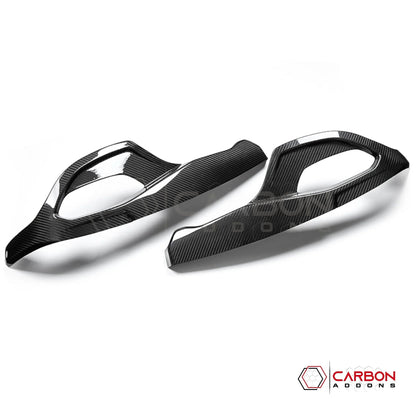 C8 Corvette Z51, Z06 & Stingray | GT2/GT3 Seat Adjustment Button Cover Trim | Real Dry Carbon Fiber