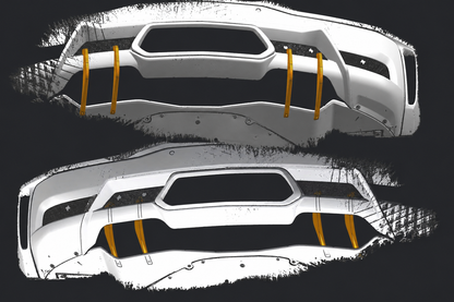 C8 Corvette Z06 / E-Ray Carbon Fiber Rear Diffuser Fins Add-On – OEM Widebody Diffuser Accent Kit