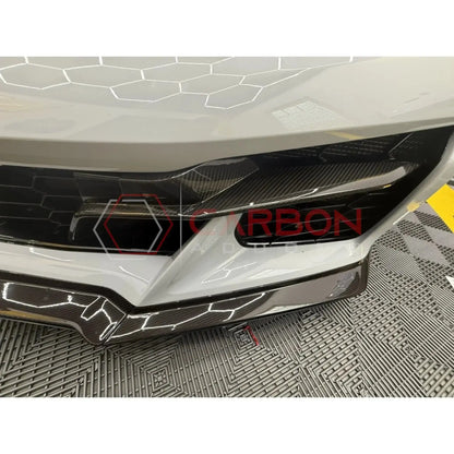 C8 Corvette Z06 Real Carbon Fiber Front Bumper Grille Trims | Cover or Direct Replacement (2023+)
