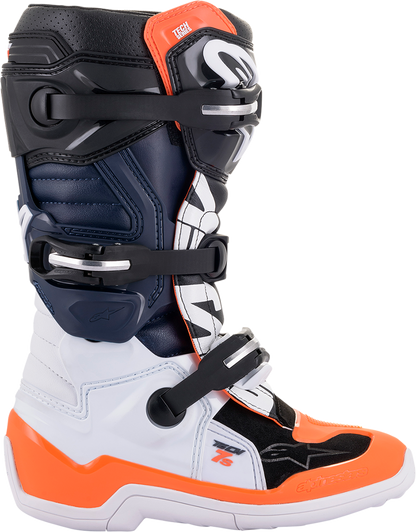 ALPINESTARS Youth Youth Tech 7S Boots - Black/Orange/White - US 5 2015017-1241-5