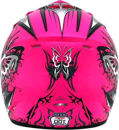 AFX FX-17 Helmet - Butterfly - Matte Hot Pink - Large 0110-7109