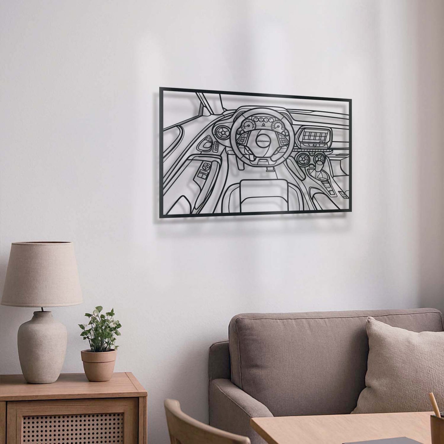 Camaro Driver's Cockpit Metal Frame Wall Art - MT1466