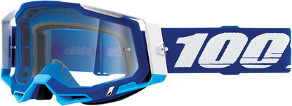 100% Racecraft 2 Goggles - Blue - Clear 50009-00002