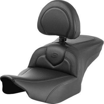SADDLEMEN RoadSofa™ Seat - Carbon Fiber - with Backrest - FLTR/FLHX '23-'24 823-07-185B0