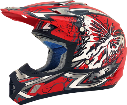 AFX FX-17Y Helmet - Butterfly - Matte Ferrari Red - Small 0111-1384