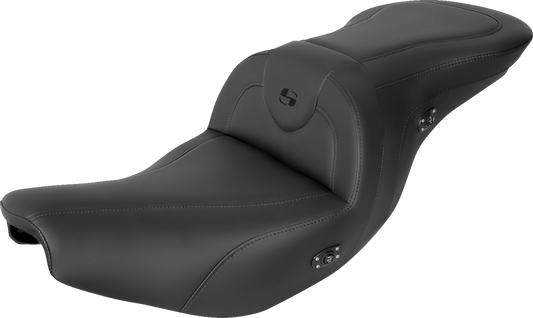 SADDLEMEN Seat - RoadSofa - Without Backrest - Black W/Black Stitching - Heated - Indian '14-'23 I14-07-187HCT