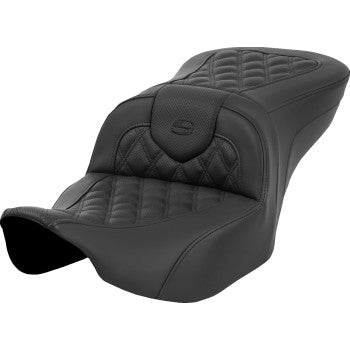 SADDLEMEN Heated Roadsofa™ Seat - Lattice Stitch - w/o Backrest - FLT/FLH '23-'24 823-07-162