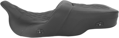 SADDLEMEN Roadsofa Seat - without Backrest - Full Lattice Stitch - Heated - '99-07 FLH 897-06-182HCT