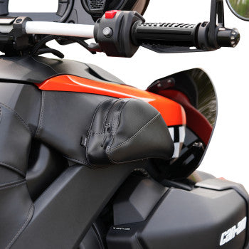 SHOW CHROME Dual Side Tank Pouch - Ballistic w/ Black Stitch - Ryker '19-'24 H40-401CBK