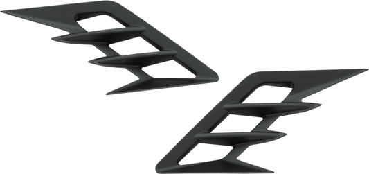 SHOW CHROME Fender Vent Filler Accent - Satin Black - Front 52-959BK