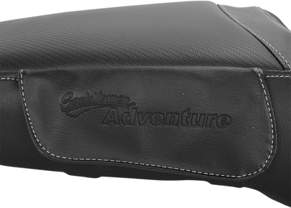 SADDLEMEN Adventure Tour Seat - One-Piece - Standard - Stitched - Black - Tiger 800 0810-T119