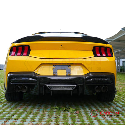 Real Carbon Fiber Rear Diffuser for 2024+ Ford Mustang GT