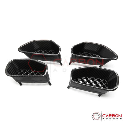 Carbon Fiber Fender Side Vents Replacement for 2009-2012 Chevrolet Corvette C6 ZR1 | Real Carbon Fiber Exterior Trim Upgrade