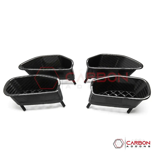 Carbon Fiber Fender Side Vents Replacement for 2009-2012 Chevrolet Corvette C6 ZR1 | Real Carbon Fiber Exterior Trim Upgrade