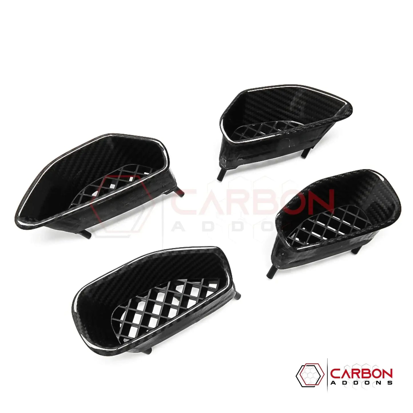 Carbon Fiber Fender Side Vents Replacement for 2009-2012 Chevrolet Corvette C6 ZR1 | Real Carbon Fiber Exterior Trim Upgrade