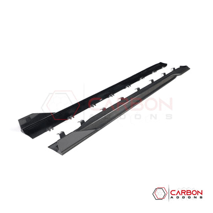 Real Carbon Fiber Side Skirts with Winglets for 2024+ Ford Mustang
