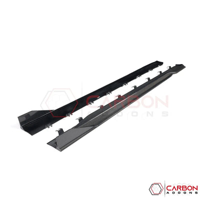 Real Carbon Fiber Side Skirts with Winglets for 2024+ Ford Mustang