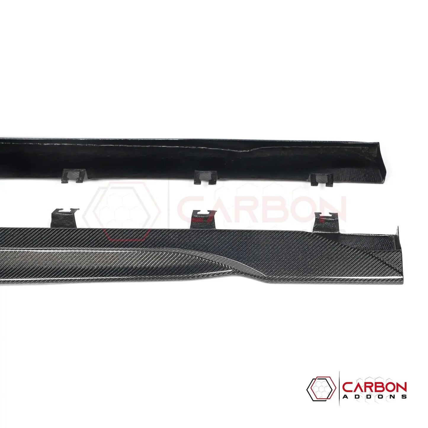 Real Carbon Fiber Side Skirts with Winglets for 2024+ Ford Mustang