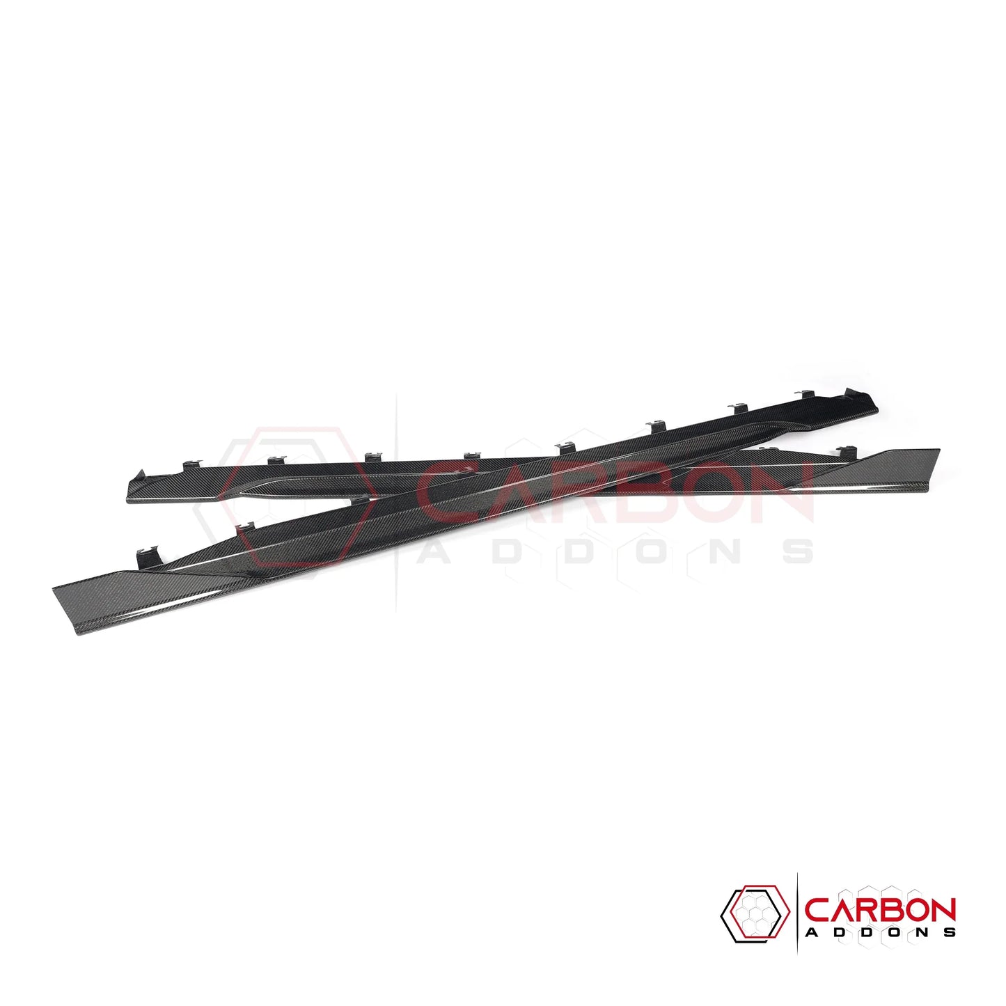 Real Carbon Fiber Side Skirts with Winglets for 2024+ Ford Mustang