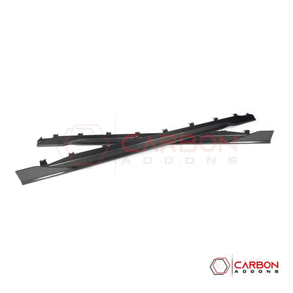 Real Carbon Fiber Side Skirts with Winglets for 2024+ Ford Mustang