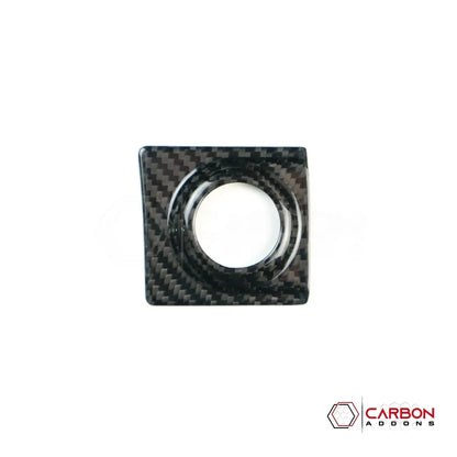 Carbon Fiber Start Stop Button Surround Cover for 2021–2025 Ford F-150 & 2021–2023 Ford F-250