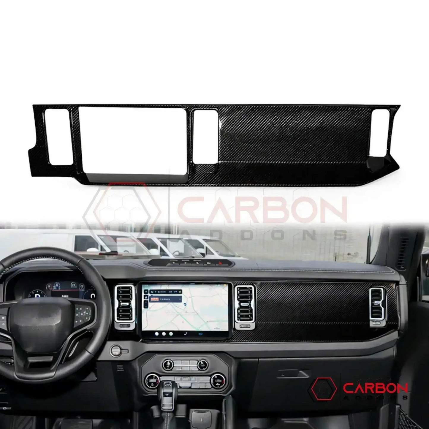 Real Carbon Fiber Dashboard Cover For 2021+ Ford Bronco