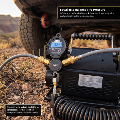 Rapid 4-Tire Inflation/Deflation System with Lightning™ Air Chucks | 4-Way Multi-Tire Inflator/Deflator Hose Kit for Off Road 4x4