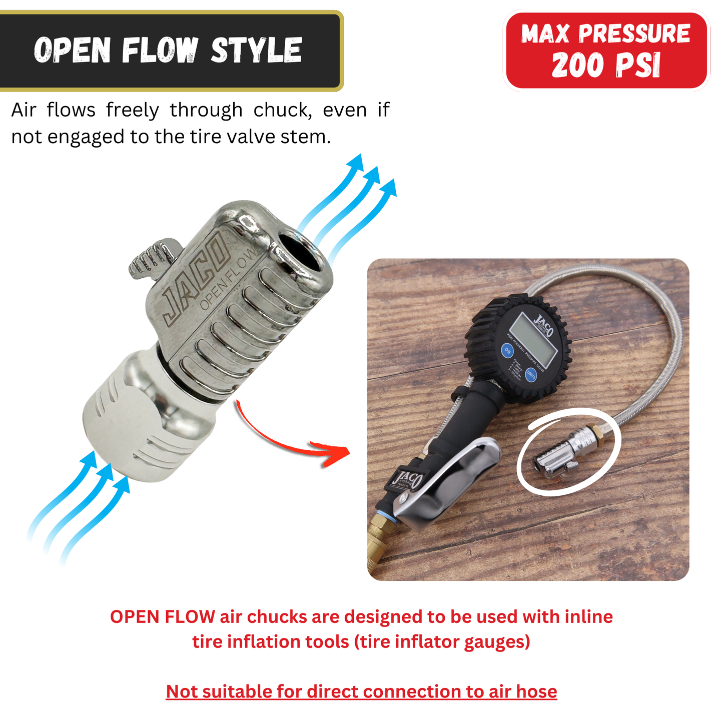 Lightning™ S2-Series Tire Air Chuck - 1/4" F-NPT