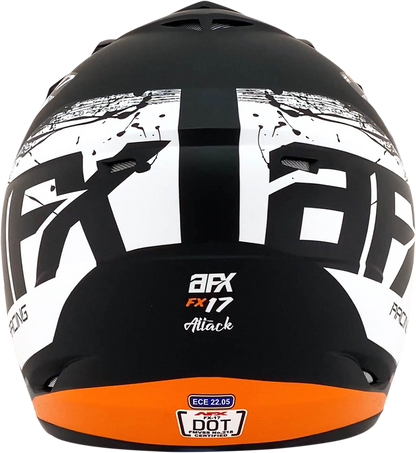 AFX FX-17Y Helmet - Attack - Matte Black/Orange - Small 0111-1405