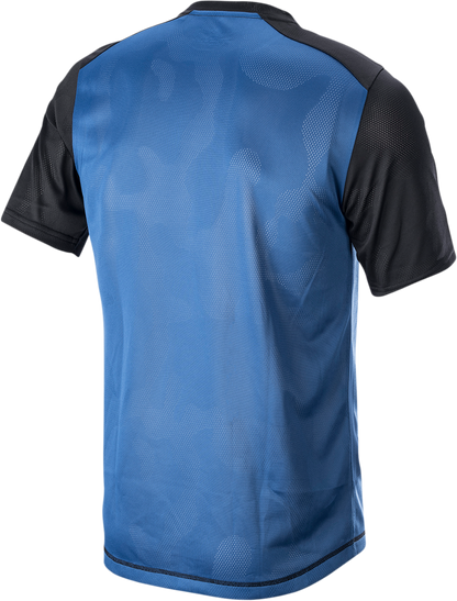 ALPINESTARS Alps 4.0 V2 Jersey - Short-Sleeve - Blue/Black/Silver - Medium 1765922-7318-MD