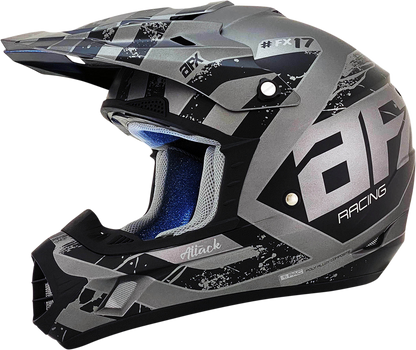 AFX FX-17 Helmet - Attack - Frost Gray/Matte Black - Small 0110-7137