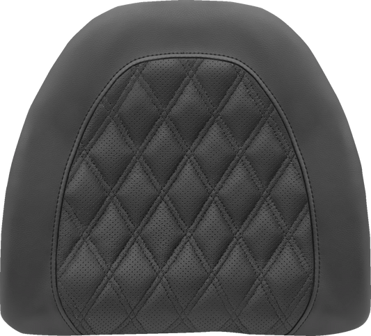 SADDLEMEN Tour-Pak Backrest Pad Cover - Lattice Stitched - Black 88-11884LS
