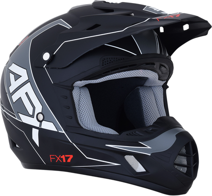 AFX FX-17 Helmet - Aced - Matte Black/White - Large 0110-6491
