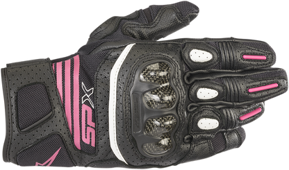 ALPINESTARS Women Stella SPX AC V2 Gloves - Black/Fuchsia - Small 3517319-1039-S