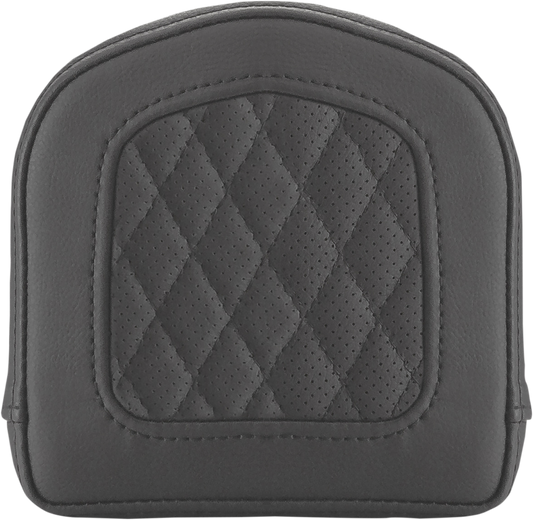 SADDLEMEN Sissy Bar Pad - Lattice Stitched - Black 0408SM