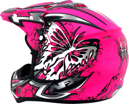 AFX FX-17 Helmet - Butterfly - Matte Hot Pink - XL 0110-7110