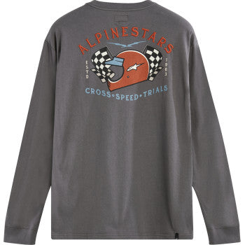 ALPINESTARS Full Face Long-Sleeve T-Shirt - Charcoal - Large 12337120018L