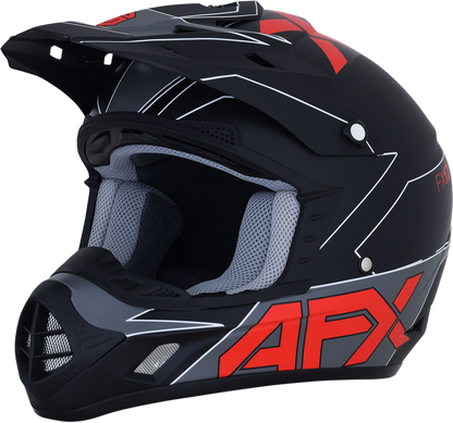 AFX FX-17 Helmet - Aced - Matte Black/Red - 2XL 0110-6488