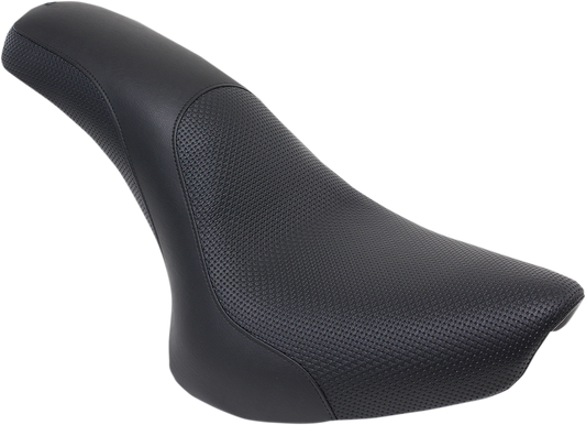 SADDLEMEN Profiler Basket-weave Seat - Black - Softail '00-'05 800-01-147