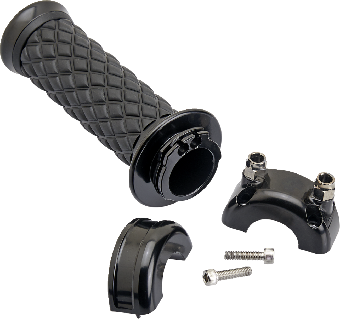 BILTWELL Grips - Alumicore - Custom - Black 6606-201-01