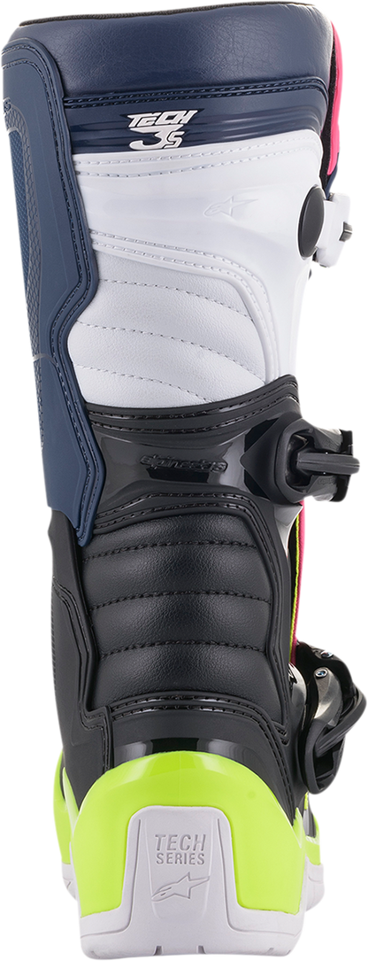 ALPINESTARS Tech 3S Boots - Black/Blue/Pink/White/Yellow - US 8 2014018-1176-8