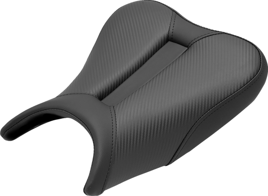 SADDLEMEN Track Seat - Solo - Carbon Fiber - Black - Ninja 400 '18-'22 0810-K080