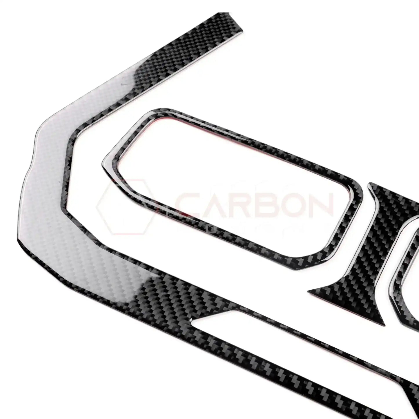 Real Carbon Fiber Center Dashboard A/C Vent Trim Overlays for 2024+ Ford Mustang